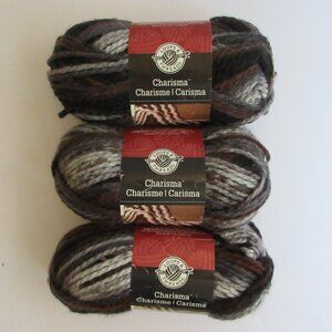 3 Skeins Loops & Threads Charisma 100% Acrylic Yarn #15 Ashes 5-Bulky 100g NWT